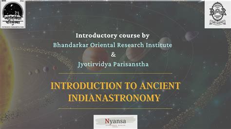 Introduction to Ancient Indian Astronomy - Bhandarkar Oriental Research Institute, Pune