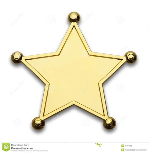 sheriff-badge-gold-star-police-isolated-white-background-31397905 - PonyparkCity