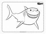 Finding Nemo Shark Bruce Coloring Pages sketch template