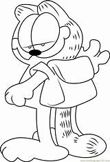 Garfield Looking You Coloring Page For Kids  Free Printable sketch template