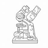 Página Para Colorear De Microscopio Microscope Coloring Page sketch template
