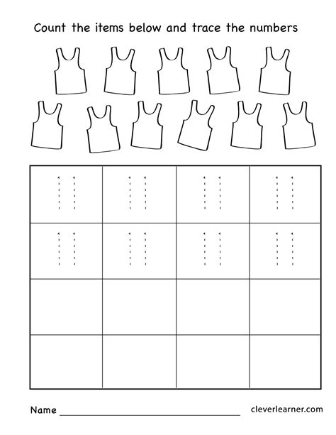 11 Worksheet Kindergarten