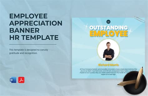 Employee Appreciation Banner HR Template in MS Word, Portable Documents - Download | Template.net