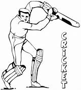 Cricket Game Coloring Pages sketch template