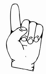 pointing Hand coloring Page Pointing finger  sketch template