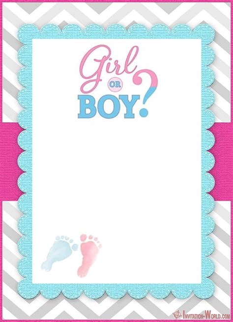 Gender Reveal Invitation Templates - Invitation World