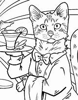 Butler Cat coloring Page  Coloring Pages sketch template