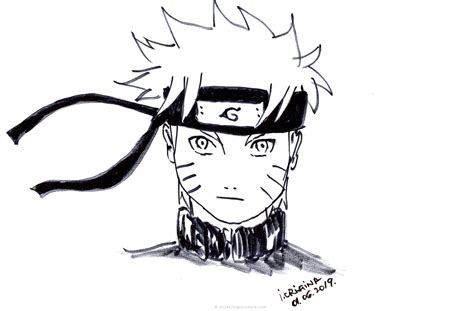 How to draw Naruto face (Video) – Step by step tutorial