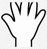 Hand Clipart Black And White Print Clip  Coloring Book sketch template
