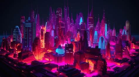 Premium AI Image | Neon Nightscape A Vibrant Cyberpunk Cityscape for a ...