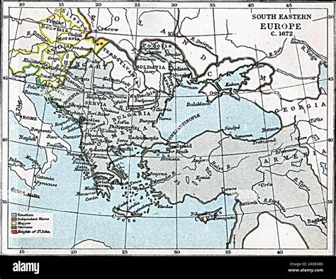 Map of europe 1670 hi-res stock photography and images - Alamy