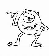 Mike Wazowski The Main Character In Monsters Inc Coloring Page  Kids sketch template