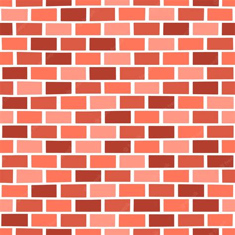 Premium Vector | Seamless pattern with red bricks