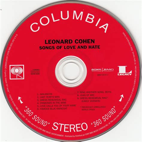 Songs of Love and Hate (2007) | Leonard Cohen