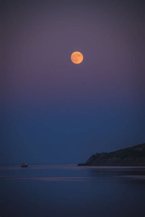 Full Moon over the Sea · Free Stock Photo