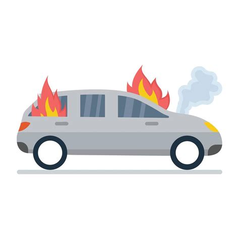 Trendy Car Burning 14169645 Vector Art at Vecteezy