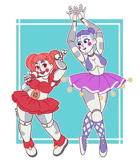 Baby and Ballora by vapidart | Fnaf baby, Fnaf drawings, Anime fnaf