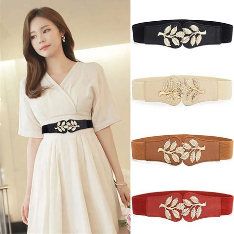 Aliexpress.com : Buy Gold Stretch Elastic Metal Buckle Waist Belt For ...