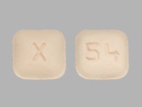 X 54 Pill Beige Four-sided 8mm - Pill Identifier