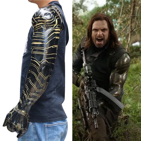 2018 New Winter Soldier Arm Avengers Infinity War Bucky Barnes Cosplay ...