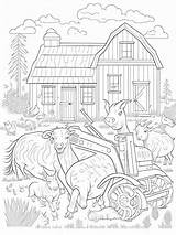 Unwind And Get Creative With Farm Coloring Pages For Adults sketch template
