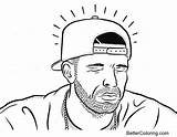 Coloring Of A Rapper sketch template