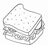 Ham Sandwich Colouring Pages Sketch Coloring Page sketch template
