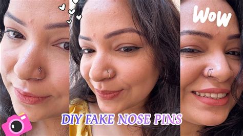 Chalo fake nose pins banate hai // let’s make fake nose pins //diy nose pins - YouTube