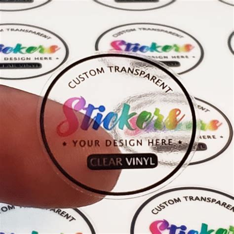 Custom Clear stickers, Transparent Labels, Personalized Clear Sticker, Custom Clear Sticker ...