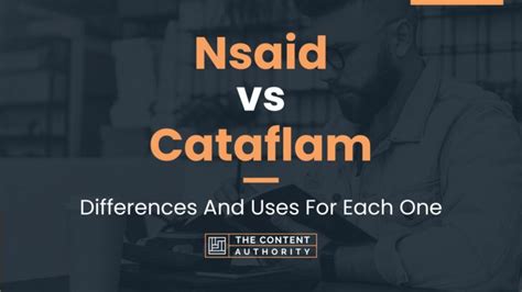 Nsaid vs Cataflam: Differences And Uses For Each One