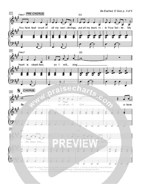 Be Exalted O God Sheet Music PDF (Sovereign Grace) - PraiseCharts