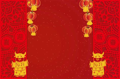 Spring Festival Lanterns firecrackers background