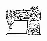 Sewing Machine Coloring Page sketch template