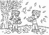 Simple Fall Coloring Pages sketch template