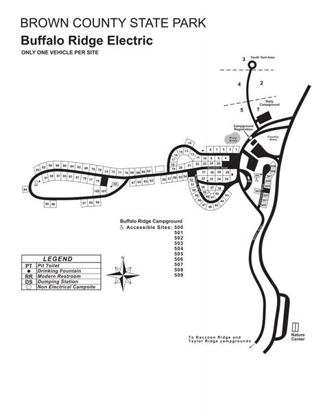 Buffalo Ridge Campground Map - Brown County State Park