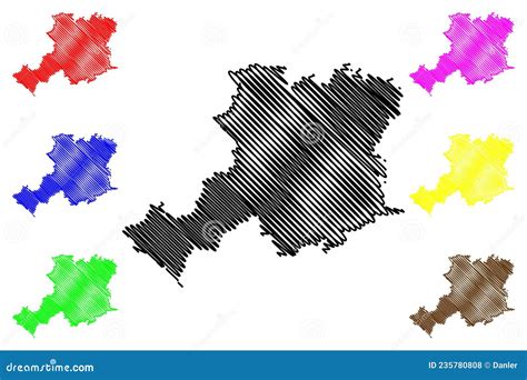 Gaya District Bihar State, Magadh Division, Republic Of India Map Vector Illustration, Scribble ...