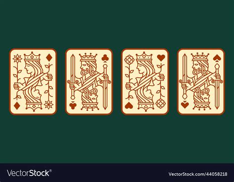 King and queen playing card Royalty Free Vector Image