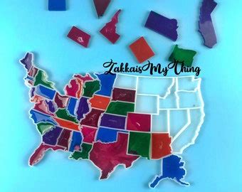 Usa Map Puzzle - Etsy