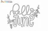 June Coloring Pages sketch template