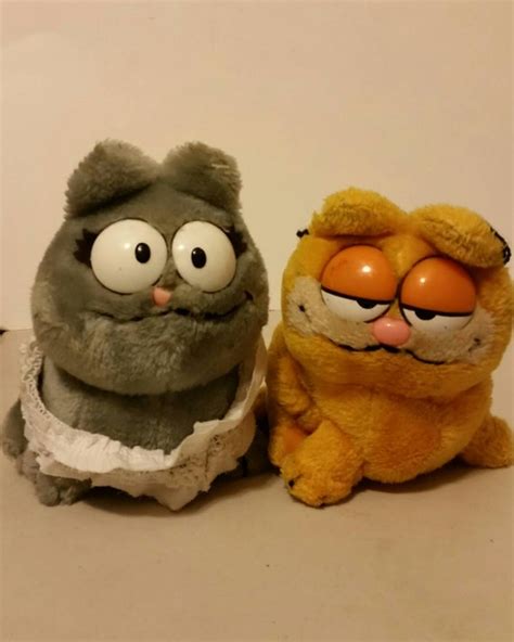 Garfield & Nermal Plush Doll Set Dankin 1980s by Rekollections