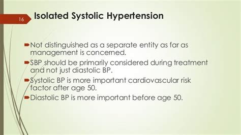 Isolated systolic and diastolic hypertension