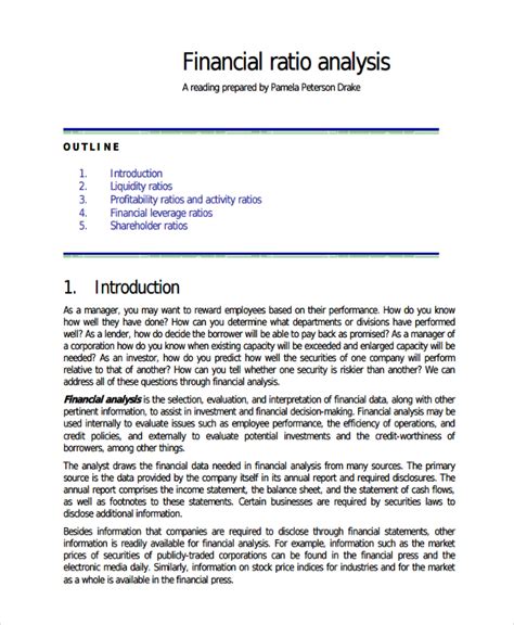 39+ Financial Analysis Samples - PDF, Word