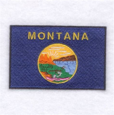 Montana State Flag Machine Embroidery Design | Embroidery Library at ...