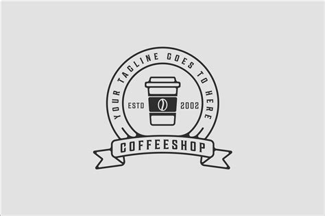 Coffee Shop Line Art Logo Vector Design Graphic by uzumakyfaradita · Creative Fabrica