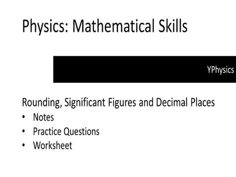 Rounding and Significant Figures-Physics | Teaching Resources