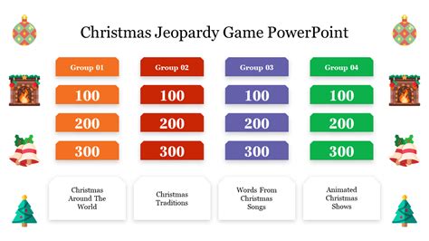 Christmas Jeopardy Game PowerPoint Template & Google Slides