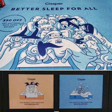 Beautiful #illustrations for the Casper mattress ad at the… | Flickr