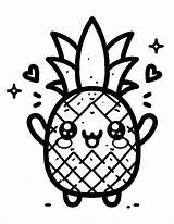 Free Printable Pineapple Coloring Pages For Kids sketch template