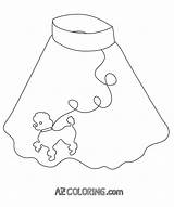 Poodle Skirt Coloring Page  Home sketch template