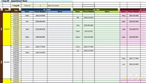 10 Appointment Template Excel - Excel Templates